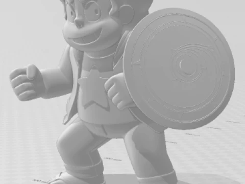 Bonecos 3d style manga anime steve universe caricato 3D Print Model
