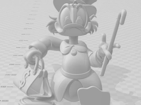 Bonecos 3d style manga anime ducktales tio patinhas caricato 3D Print Model