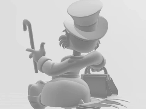 Bonecos 3d style manga anime ducktales tio patinhas caricato 3D Print Model