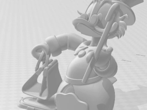 Bonecos 3d style manga anime ducktales tio patinhas caricato 3D Print Model