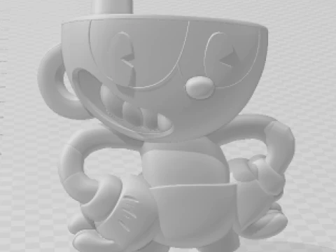 Bonecos 3d style manga anime cuphead caricato 3D Print Model