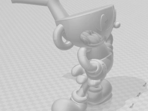 Bonecos 3d style manga anime cuphead caricato 3D Print Model