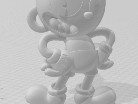 Bonecos 3d style manga anime cuphead caricato 3D Print Model