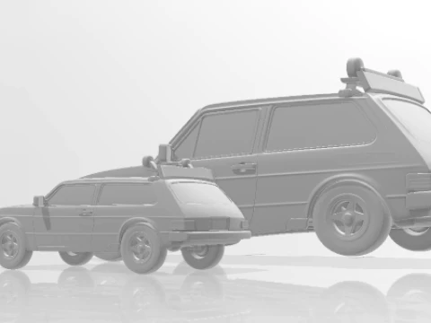 Bonecos 3d style manga anime cars truck boat caricato 3D Print Model