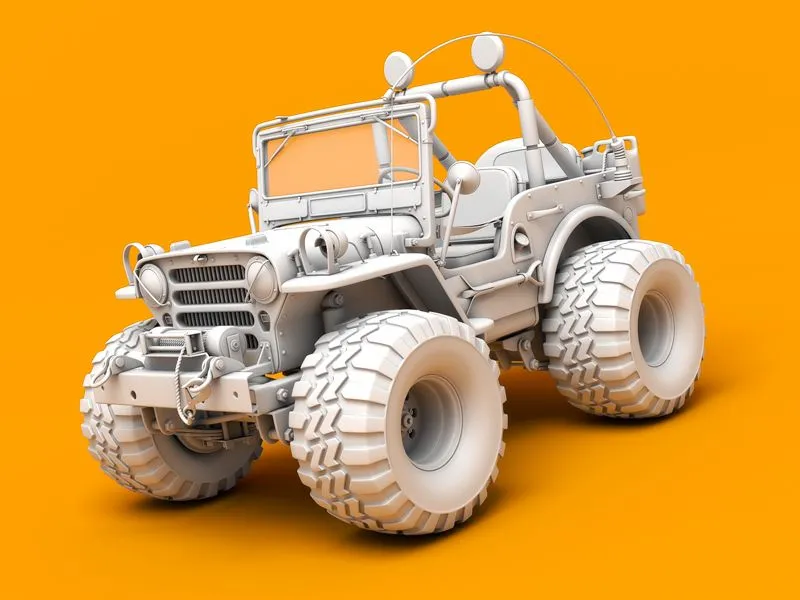 Bonecos 3d style manga anime cars truck boat jeep caricato 3D Print Model .c4d .max .obj .3ds .fbx .stl .blend 