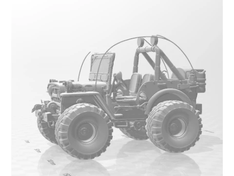 Bonecos 3d style manga anime cars truck boat jeep caricato 3D Print Model