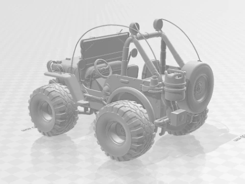 Bonecos 3d style manga anime cars truck boat jeep caricato 3D Print Model