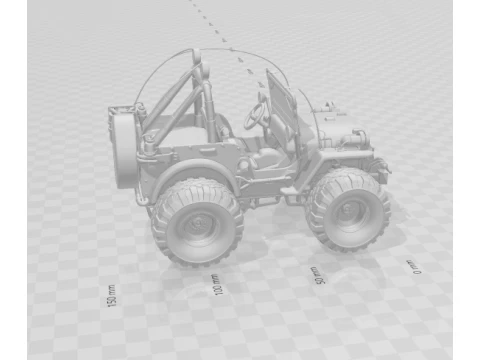 Bonecos 3d style manga anime cars truck boat jeep caricato 3D Print Model