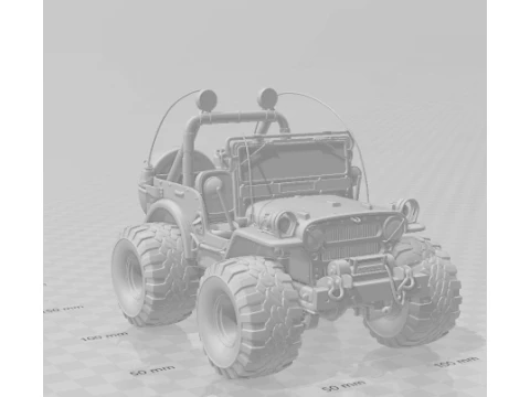 Bonecos 3d style manga anime cars truck boat jeep caricato 3D Print Model