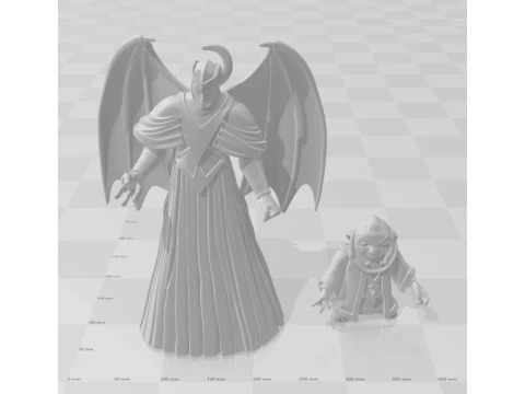Bonecos 3d style manga anime dungeons e dragons caverna dragao caricato 3D Print Model