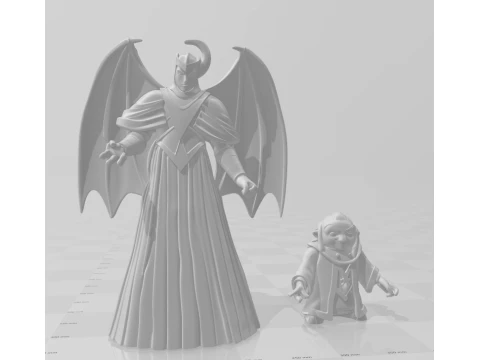 Bonecos 3d style manga anime dungeons e dragons caverna dragao caricato 3D Print Model