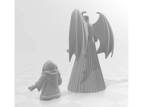 Bonecos 3d style manga anime dungeons e dragons caverna dragao caricato 3D Print Model