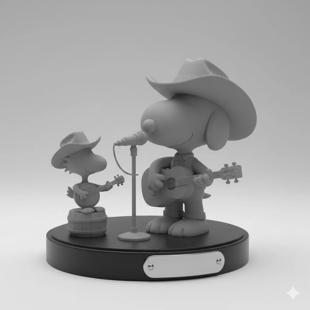 Bonecos 3d style manga anime snoopy dog caricato 3D Print Model .c4d .max .obj .3ds .fbx .stl .blend