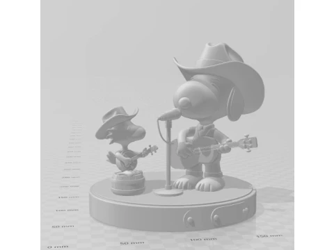 Bonecos 3d style manga anime snoopy dog caricato 3D Print Model
