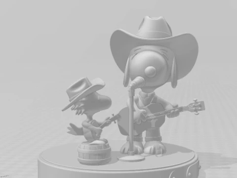 Bonecos 3d style manga anime snoopy dog caricato 3D Print Model