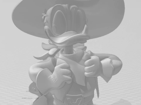 Bonecos 3d style manga anime caricato donald duck 3D Print Model