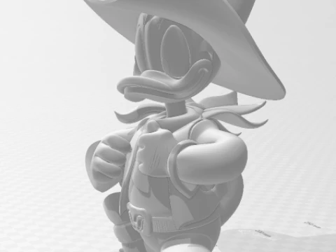 Bonecos 3d style manga anime caricato donald duck 3D Print Model