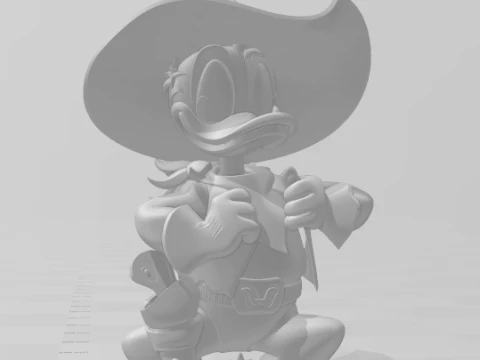 Bonecos 3d style manga anime caricato donald duck 3D Print Model