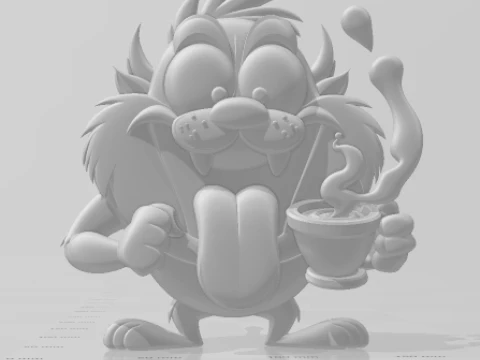 Bonecos 3d style manga anime demon tasmania taz caricato 3D Print Model