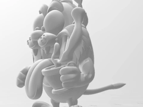 Bonecos 3d style manga anime demon tasmania taz caricato 3D Print Model
