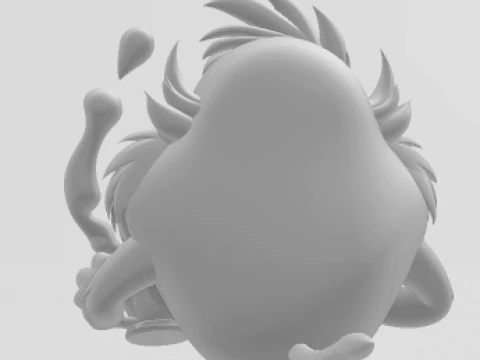 Bonecos 3d style manga anime demon tasmania taz caricato 3D Print Model