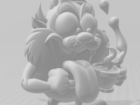Bonecos 3d style manga anime demon tasmania taz caricato 3D Print Model