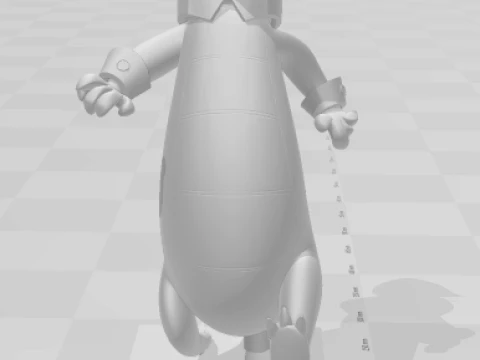 Bonecos 3d style manga anime wally gator caricato 3D Print Model