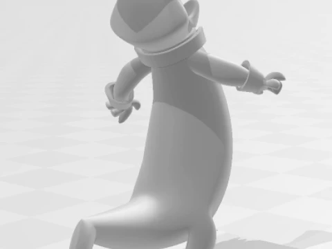 Bonecos 3d style manga anime wally gator caricato 3D Print Model