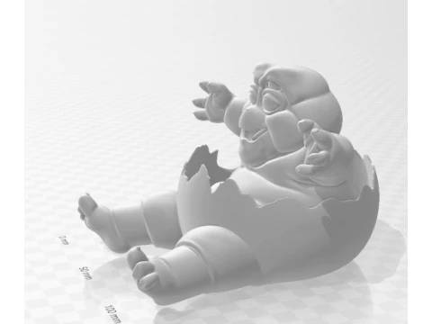 Bonecos 3d style manga anime babysauro baby caricato 3D Print Model