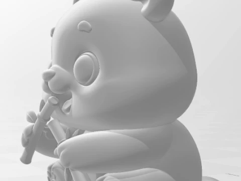 Bonecos 3d style manga anime panda caricato 3D Print Model