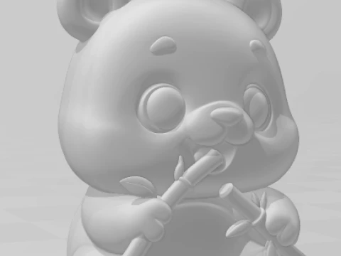 Bonecos 3d style manga anime panda caricato 3D Print Model