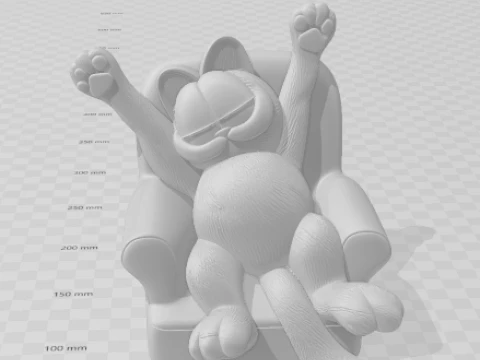 Bonecos 3d style manga anime garfield caricato 3D Print Model