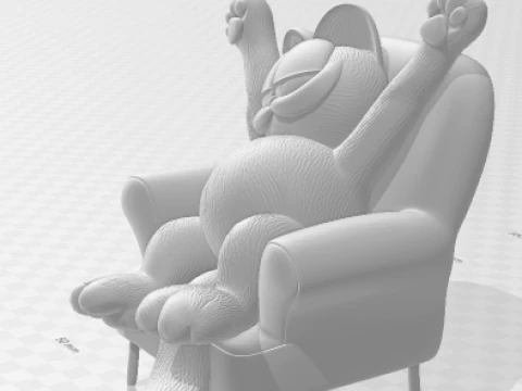 Bonecos 3d style manga anime garfield caricato 3D Print Model