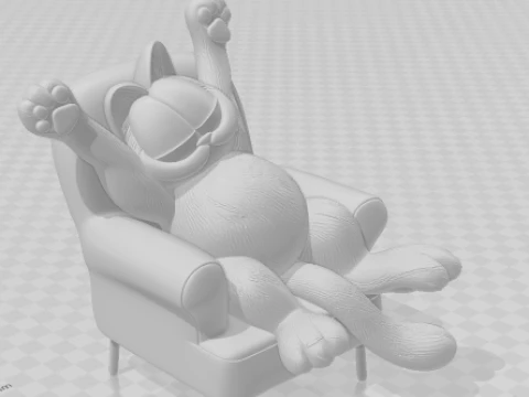 Bonecos 3d style manga anime garfield caricato 3D Print Model