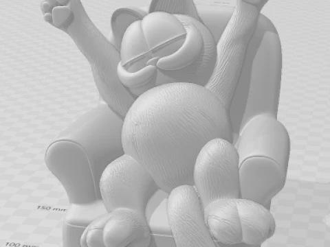 Bonecos 3d style manga anime garfield caricato 3D Print Model