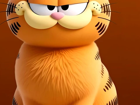 Bonecos estilo 3d manga anime garfield caricato Modelo de impresión 3D