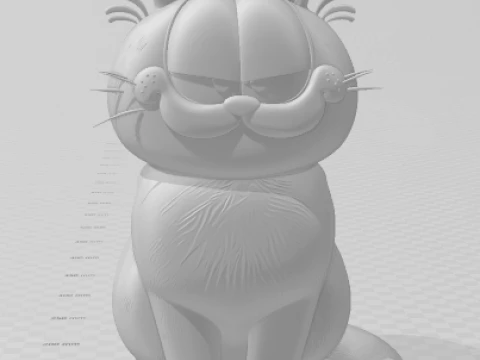 Bonecos 3d style manga anime garfield caricato 3D Print Model