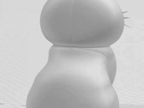Bonecos 3d style manga anime garfield caricato 3D Print Model