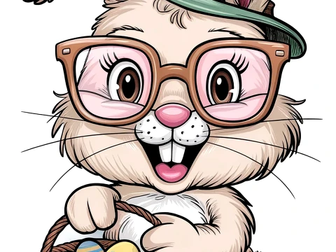Bonecos 3d style manga anime happy easter pascoa coelho rabbit caricato 3D Print Model