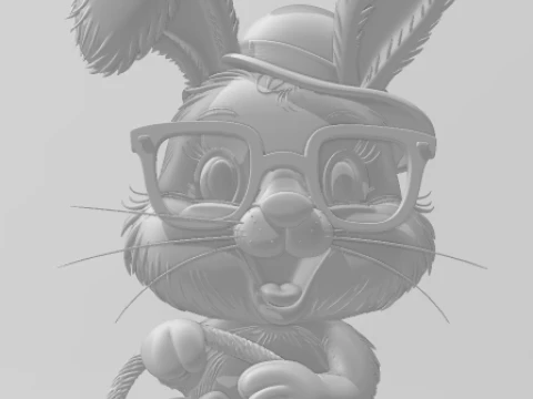 Bonecos 3d style manga anime happy easter pascoa coelho rabbit caricato 3D Print Model