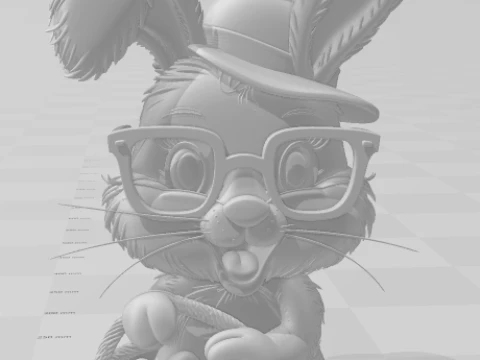 Bonecos 3d style manga anime happy easter pascoa coelho rabbit caricato 3D Print Model