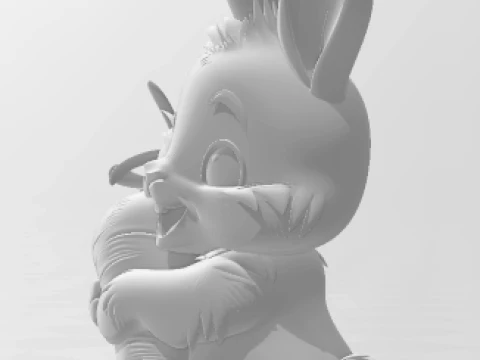 Bonecos 3d style manga anime happy easter pascoa coelho rabbit caricato 3D Print Model
