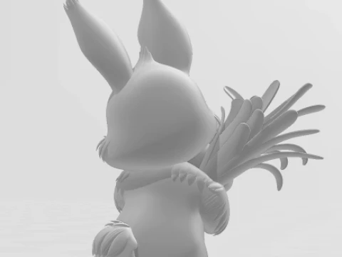 Bonecos 3d style manga anime happy easter pascoa coelho rabbit caricato 3D Print Model