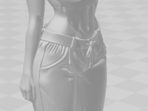 Bonecos 3d style manga anime women lolly girl caricato 3D Print Model