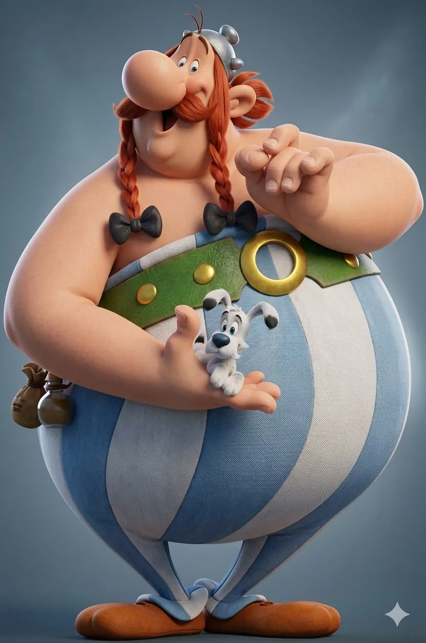 Bonecos 3d style manga anime axterix e obelix caricato 3D Print Model .c4d .max .obj .3ds .fbx .stl .blend 