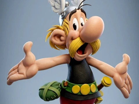 Bonecos 3d style manga anime axterix e obelix caricato 3D Print Model
