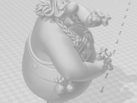 Bonecos 3d style manga anime axterix e obelix caricato 3D Print Model