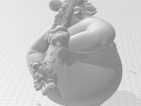 Bonecos 3d style manga anime axterix e obelix caricato 3D Print Model
