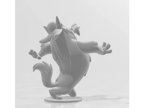 Bonecos 3d style manga anime bicudo lobisomen caricato 3D Print Model