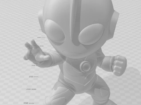 Bonecos 3d style manga anime ultramen belial caricato 3D Print Model